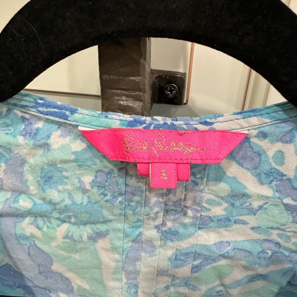 LILLY PULITZER Hollie Tunic Dress Hey Hey Soleil Bell Sleeves (1) - Picture 4 of 6